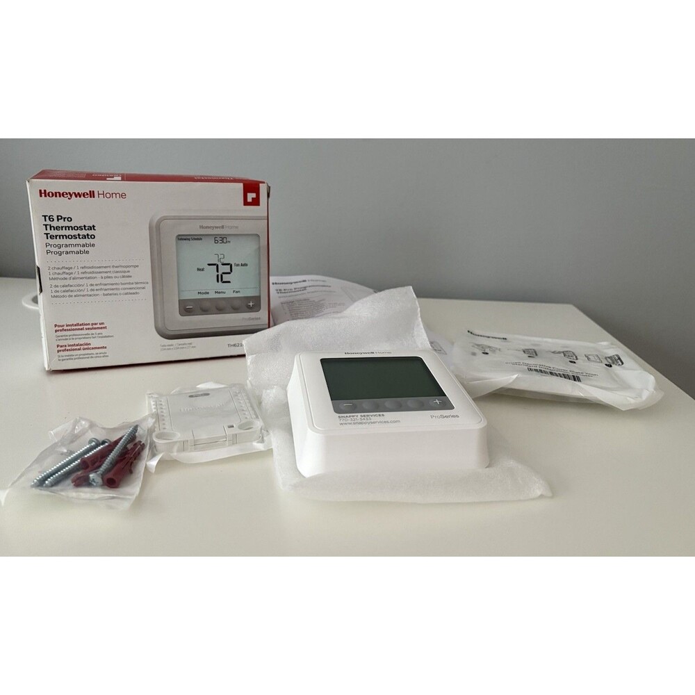 Honeywell T6 Pro Programmable Thermostat TH6210U2001 2-Heat, 1-Cool New Open Box